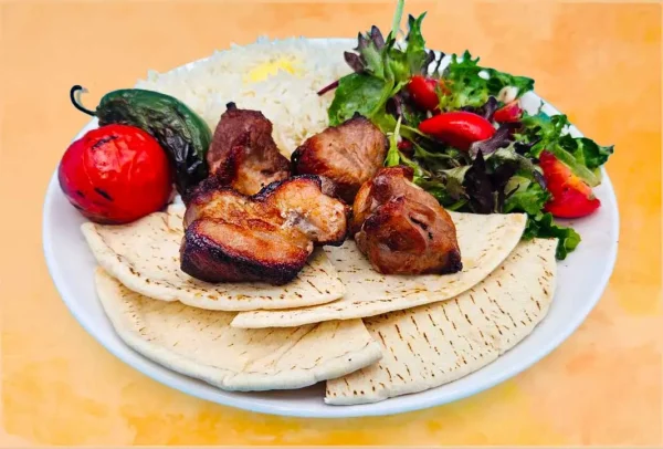 Pork Shish Kebab Plate